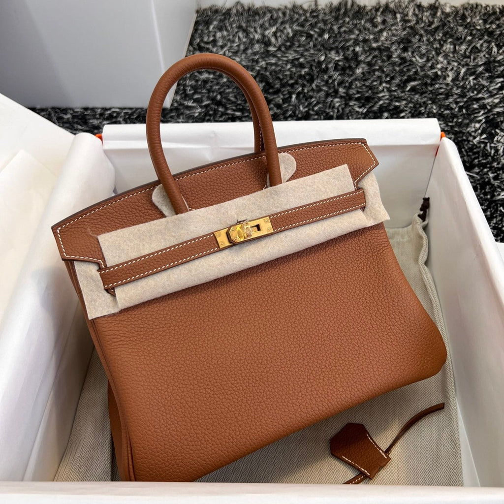 Hermes Birkin 25cm Gold Togo Leather Gold Hardware Bag