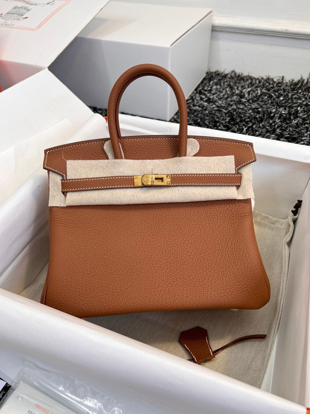 Hermes Birkin 25cm Gold Togo Leather Gold Hardware Bag