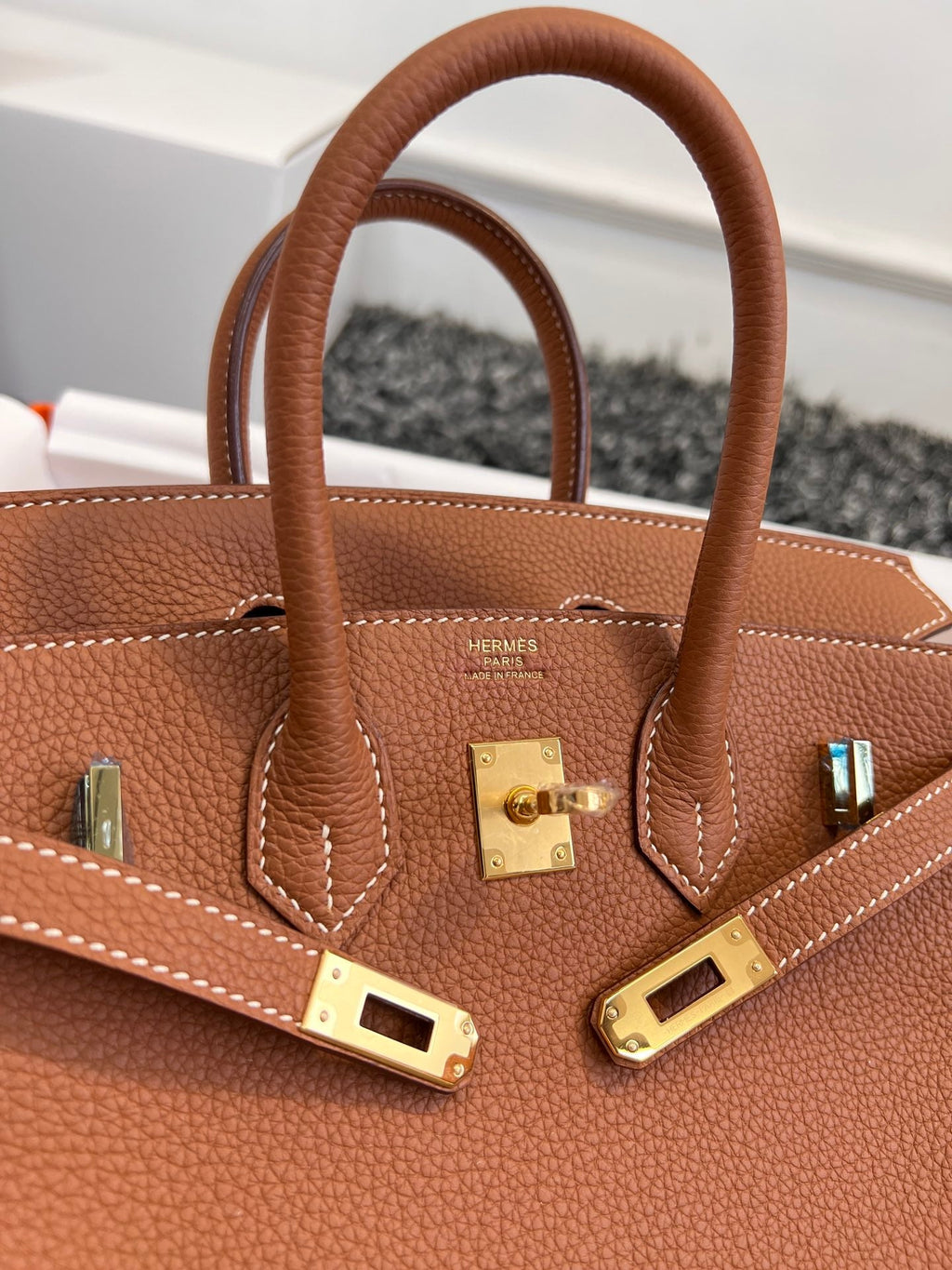 Hermes Birkin 25cm Gold Togo Leather Gold Hardware Bag