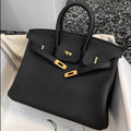 Hermes Birkin 25cm Black Togo Leather Gold Hardware Bag