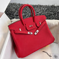 Hermes Birkin 25cm Red Togo Leather Silver Hardware Bag