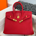 Hermes Birkin 25cm Red Togo Leather Gold Hardware Bag