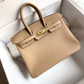 Hermes Birkin 25cm Beige Togo Leather Gold Hardware Bag