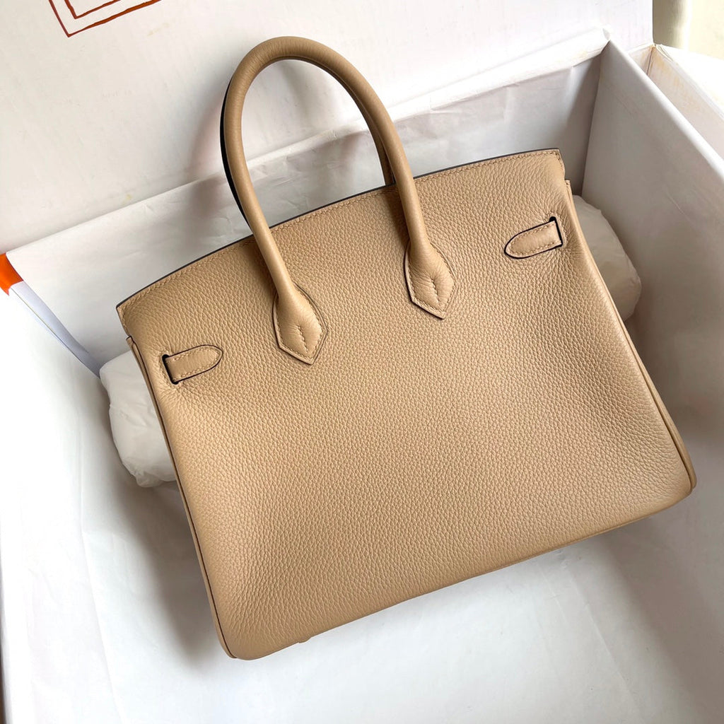 Hermes Birkin 25cm Beige Togo Leather Gold Hardware Bag