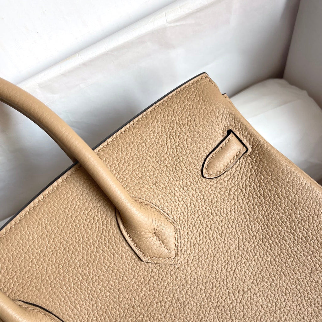 Hermes Birkin 25cm Beige Togo Leather Gold Hardware Bag