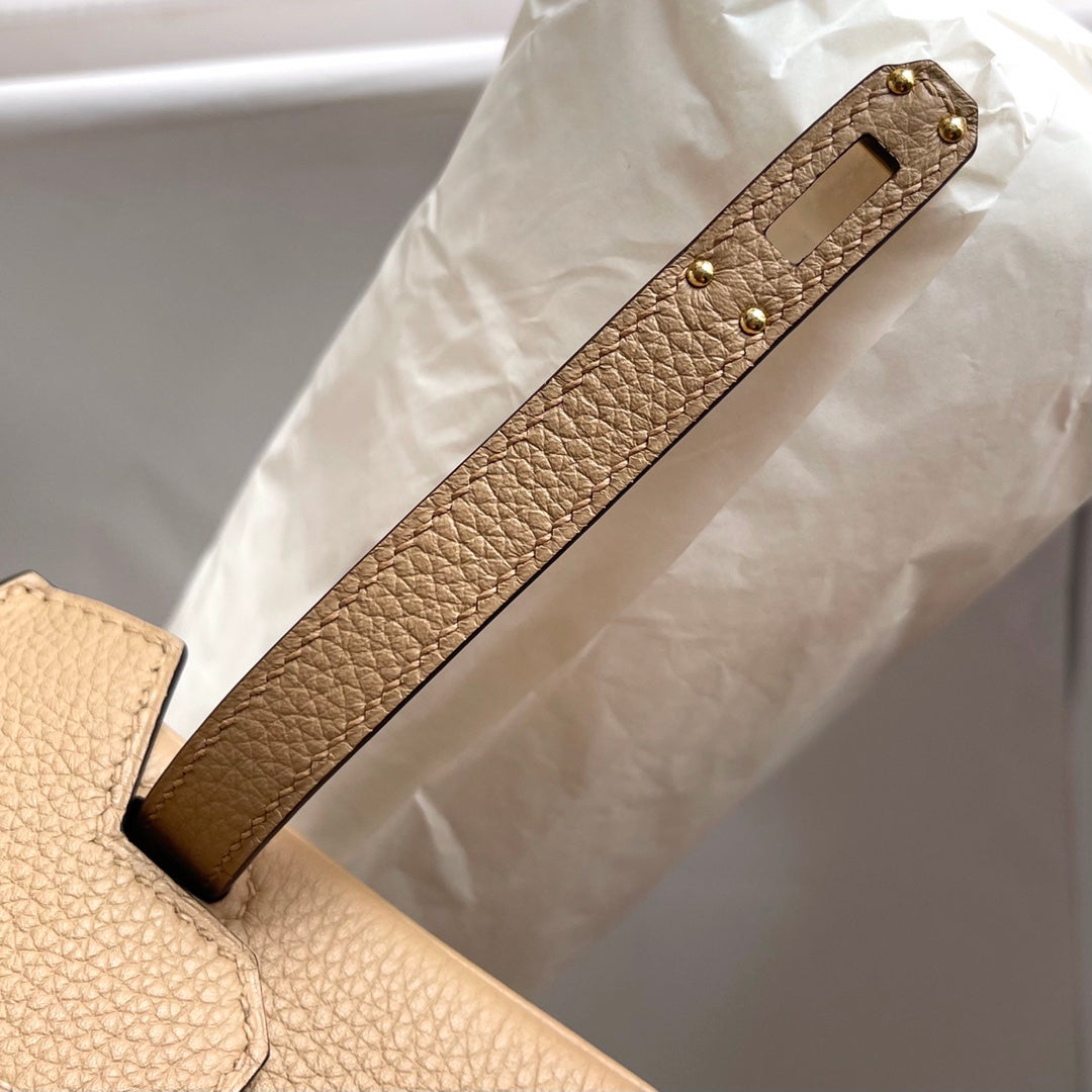 Hermes Birkin 25cm Beige Togo Leather Gold Hardware Bag