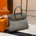 Hermes Birkin 30cm Grey Swift Leather Gold Hardware Bag