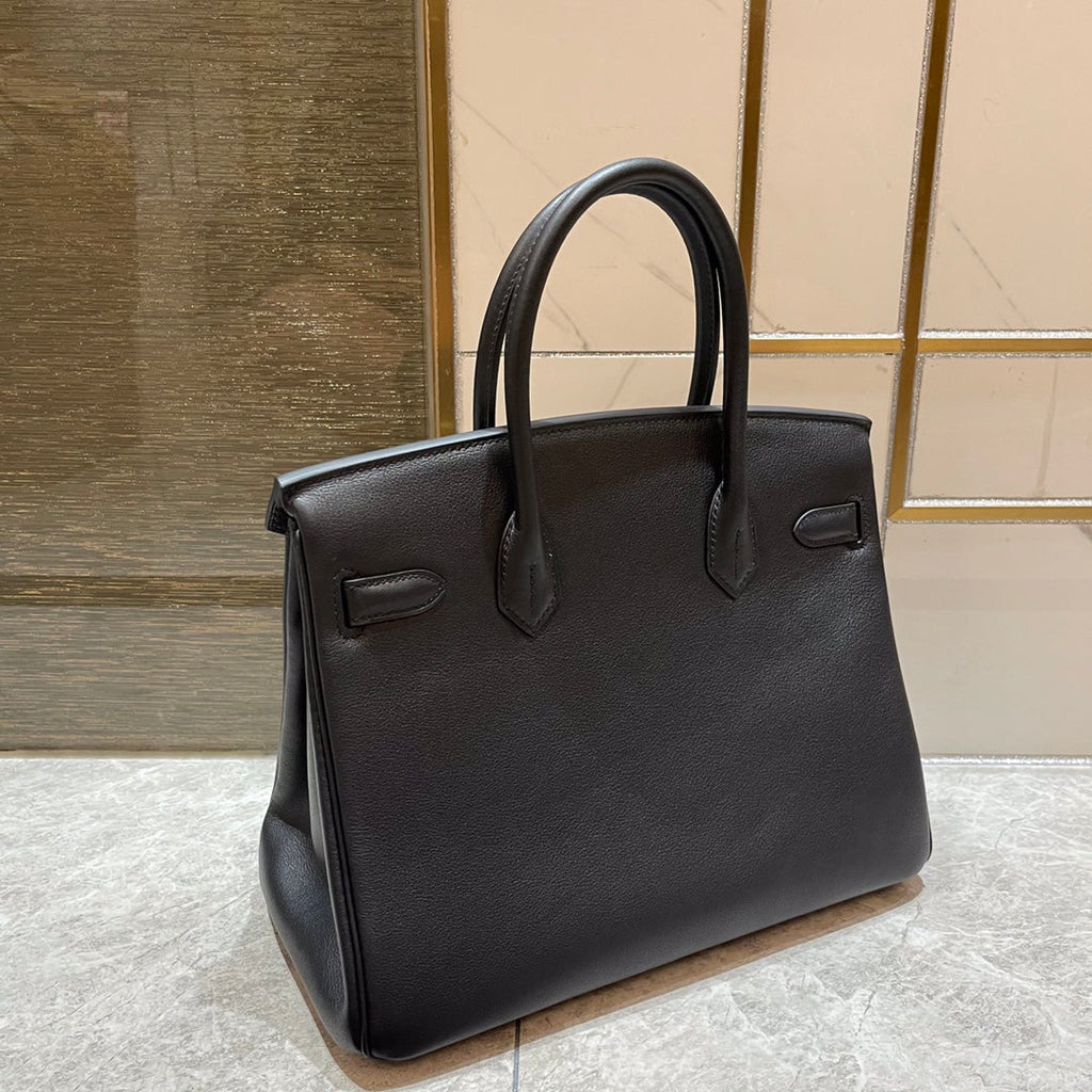 Hermes Birkin 30cm Black Swift Leather Gold Hardware Bag