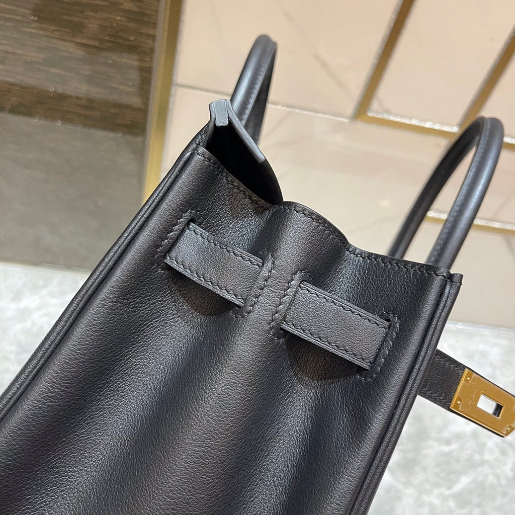 Hermes Birkin 30cm Black Swift Leather Gold Hardware Bag