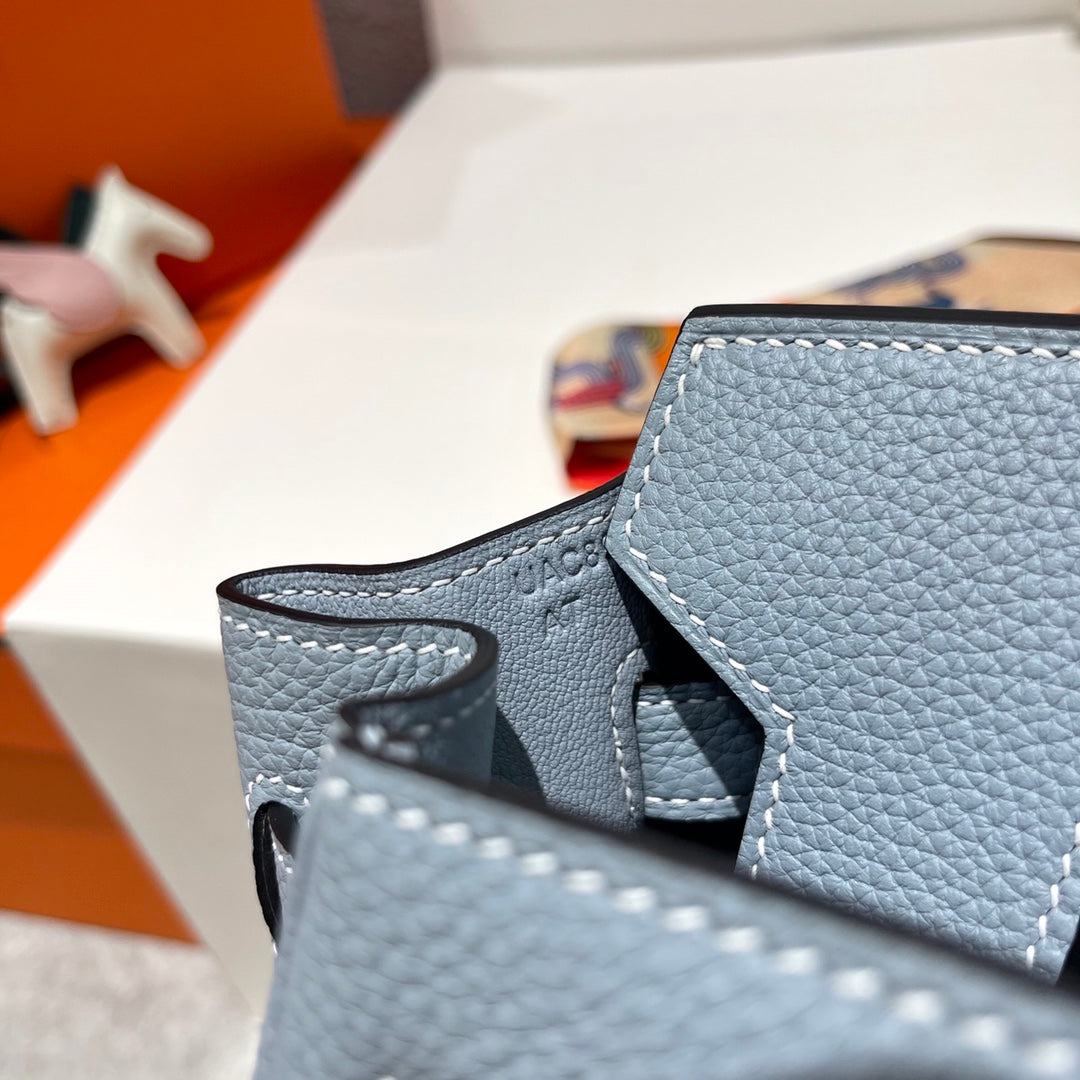 Hermes Birkin 30cm Cloud Blue Togo Leather Silver Hardware Bag