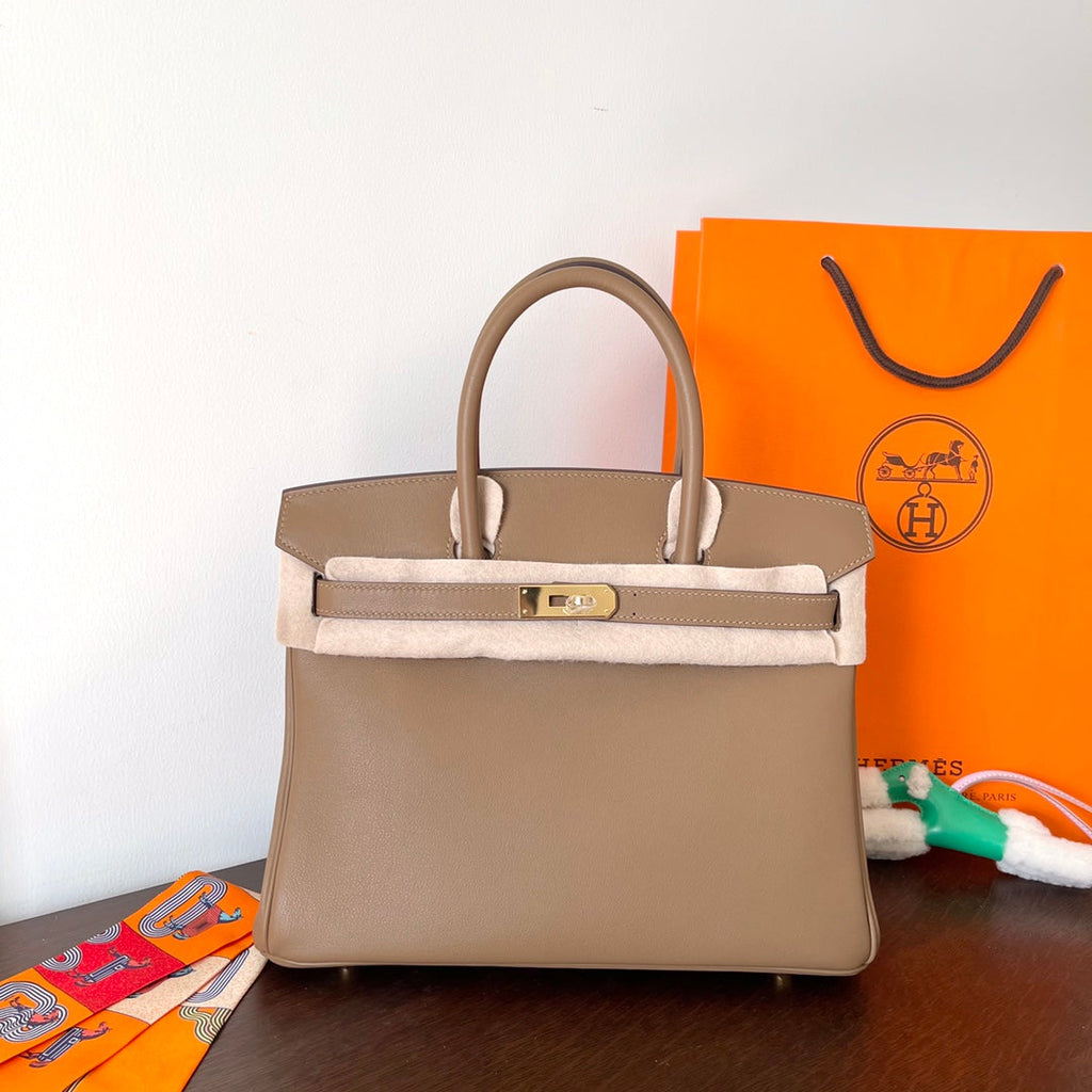 Hermes Birkin 30cm Beige Swift Leather Gold Hardware Bag