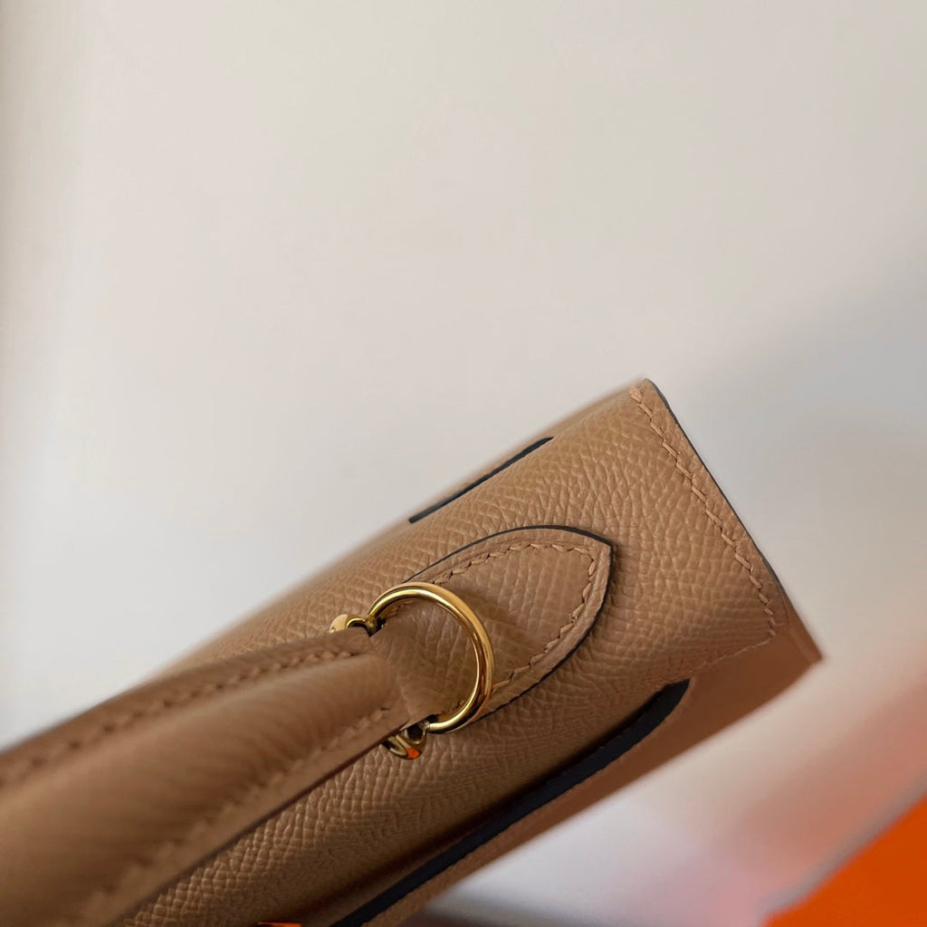 Hermes Kelly 25cm Beige Epsom Leather Gold Hardware Bag