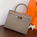Hermes Kelly 28cm Etain Epsom Leather Gold Hardware Bag
