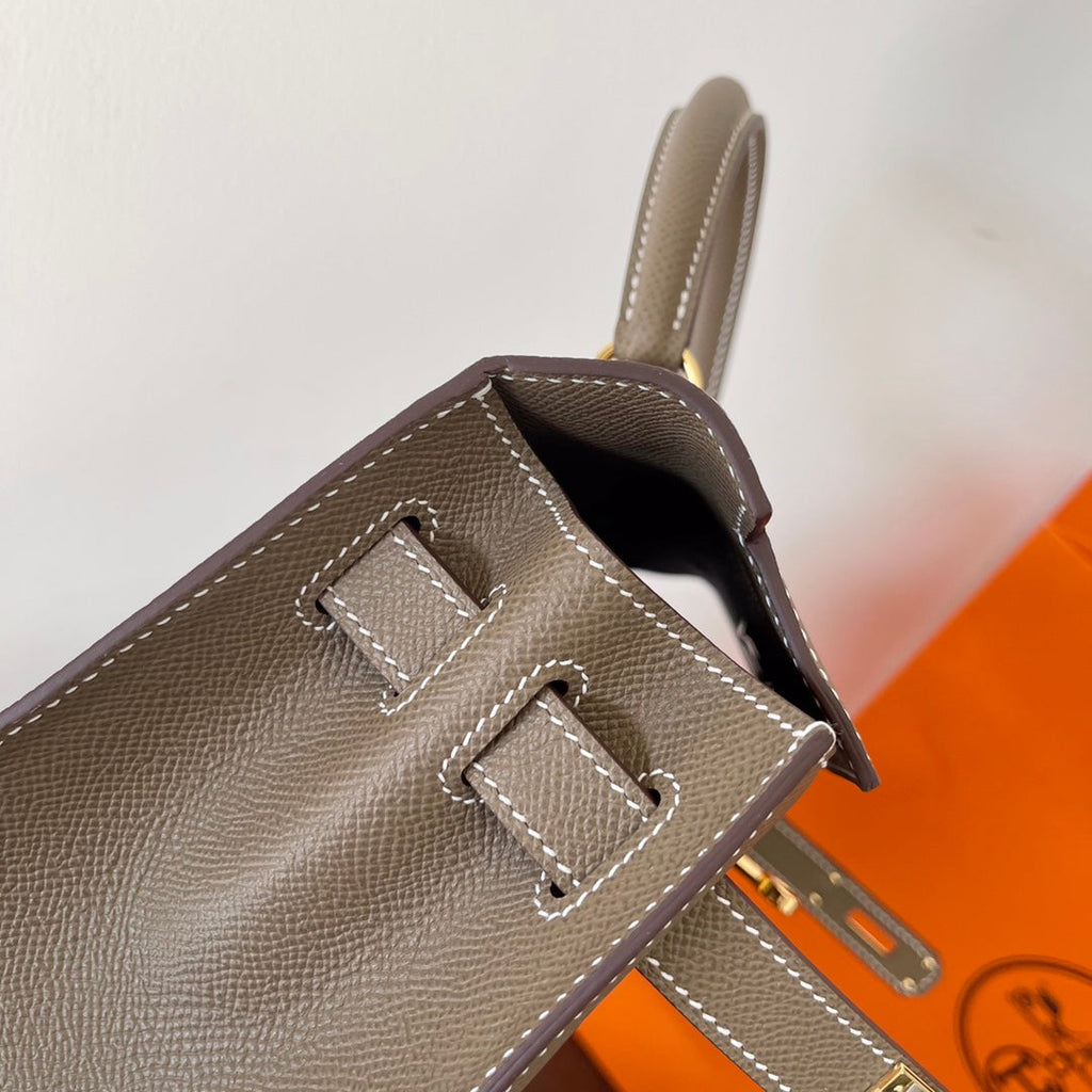 Hermes Kelly 28cm Etain Epsom Leather Gold Hardware Bag
