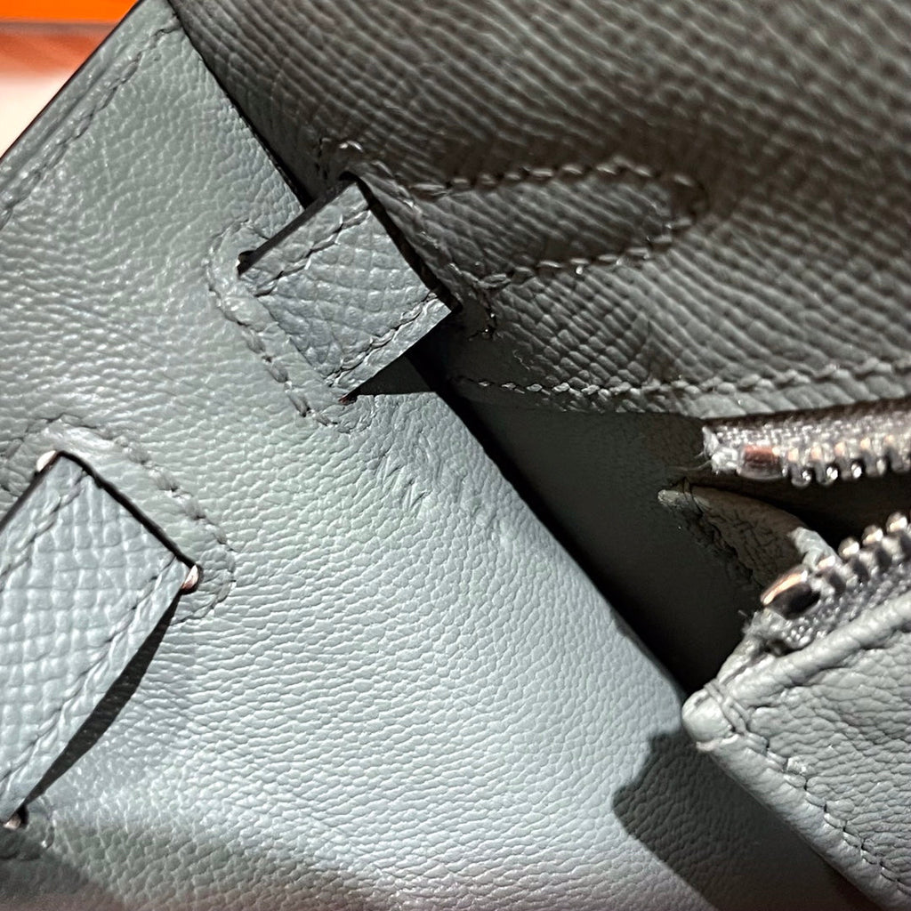 Hermes Kelly 25cm Gris Mouette Epsom Leather Silver Hardware Bag