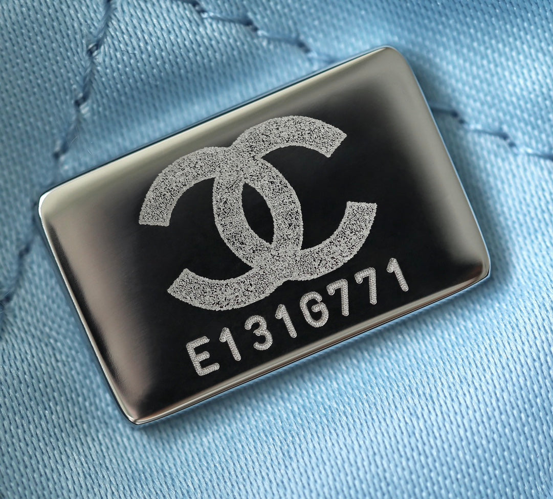 Chanel 22 Antiba Hobo Bag Cloud Blue 20cm