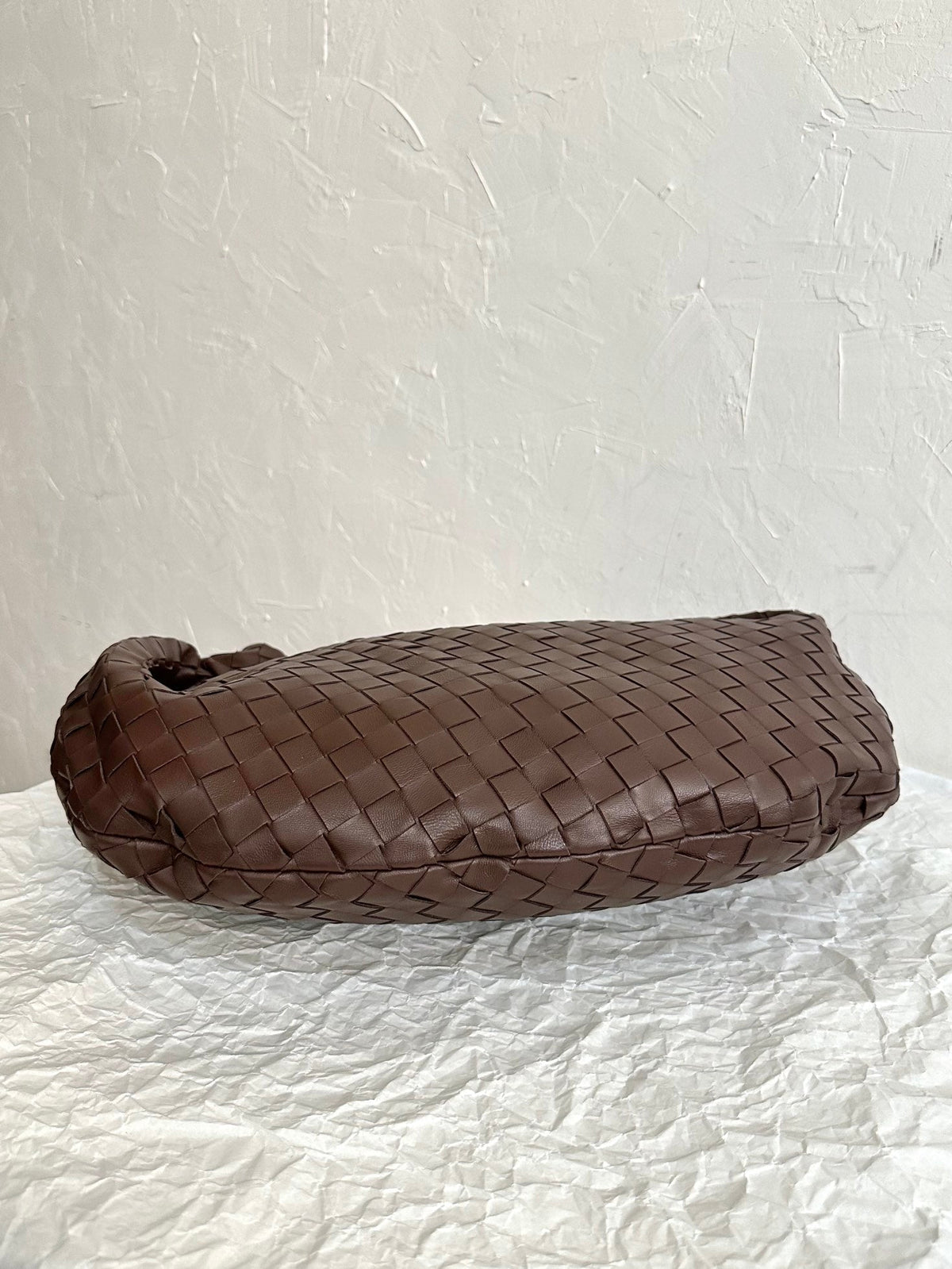 Bottega Veneta Small Jodie 48cm Chocolate Suede Leather Bag