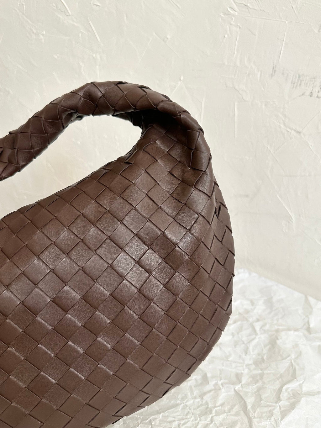 Bottega Veneta Small Jodie 48cm Chocolate Suede Leather Bag