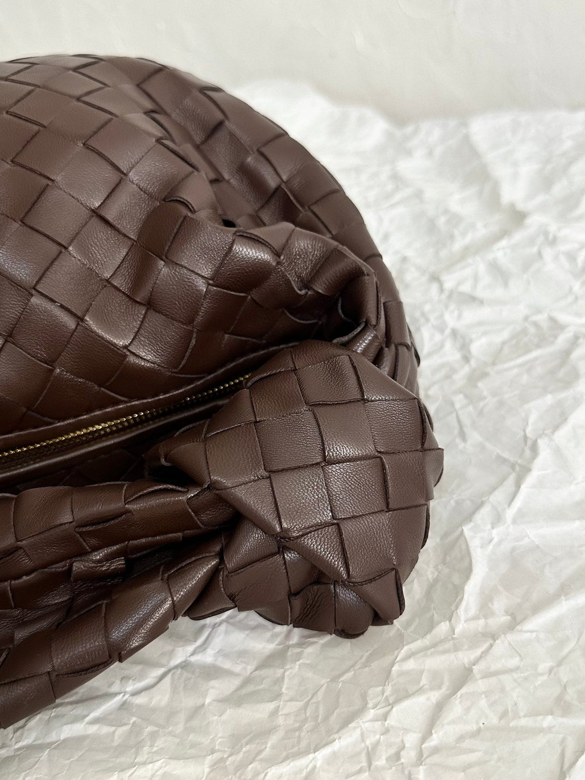 Bottega Veneta Teen Jodie 36cm Chocolate Suede Leather Bag