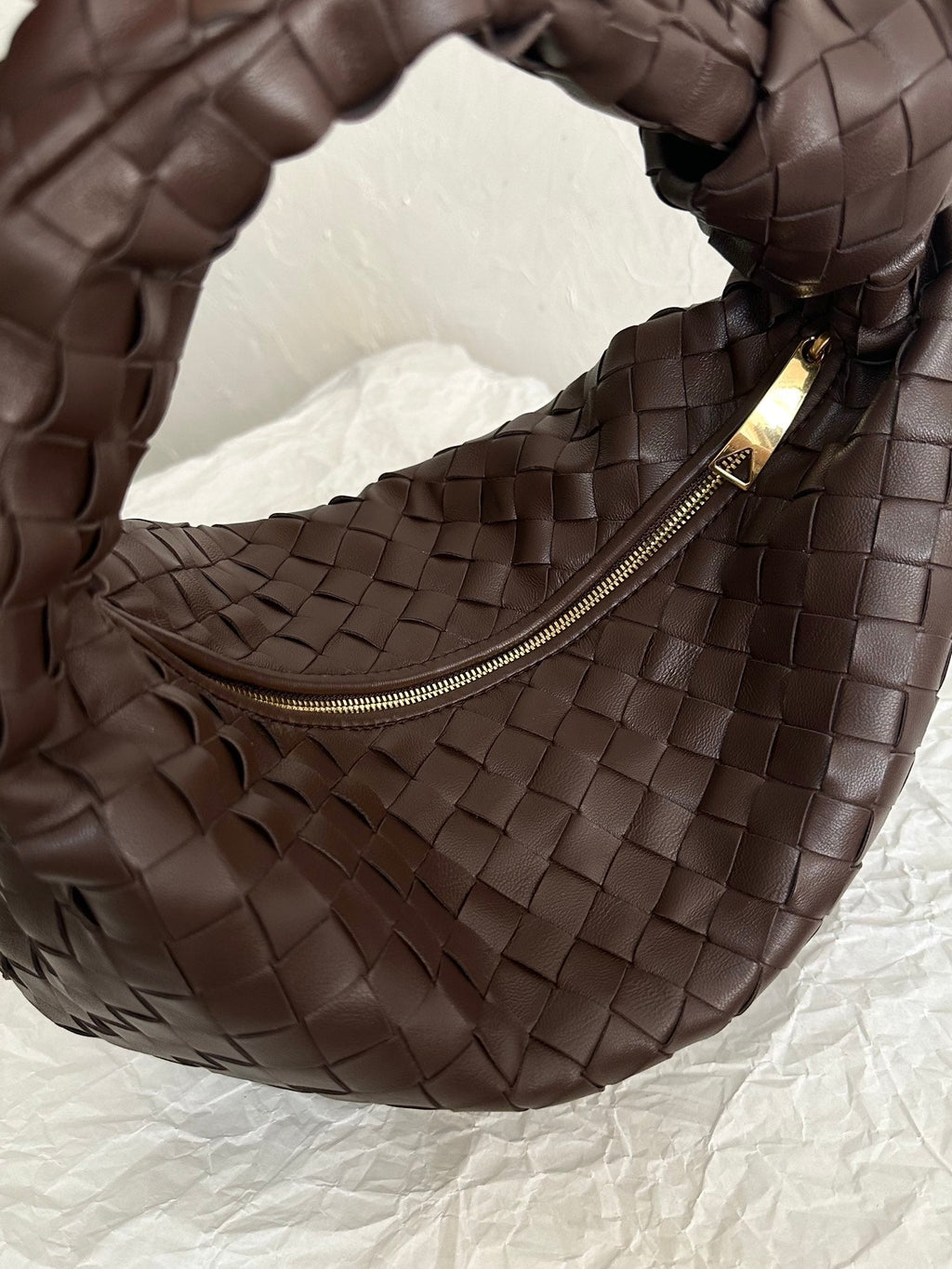 Bottega Veneta Teen Jodie 36cm Chocolate Suede Leather Bag