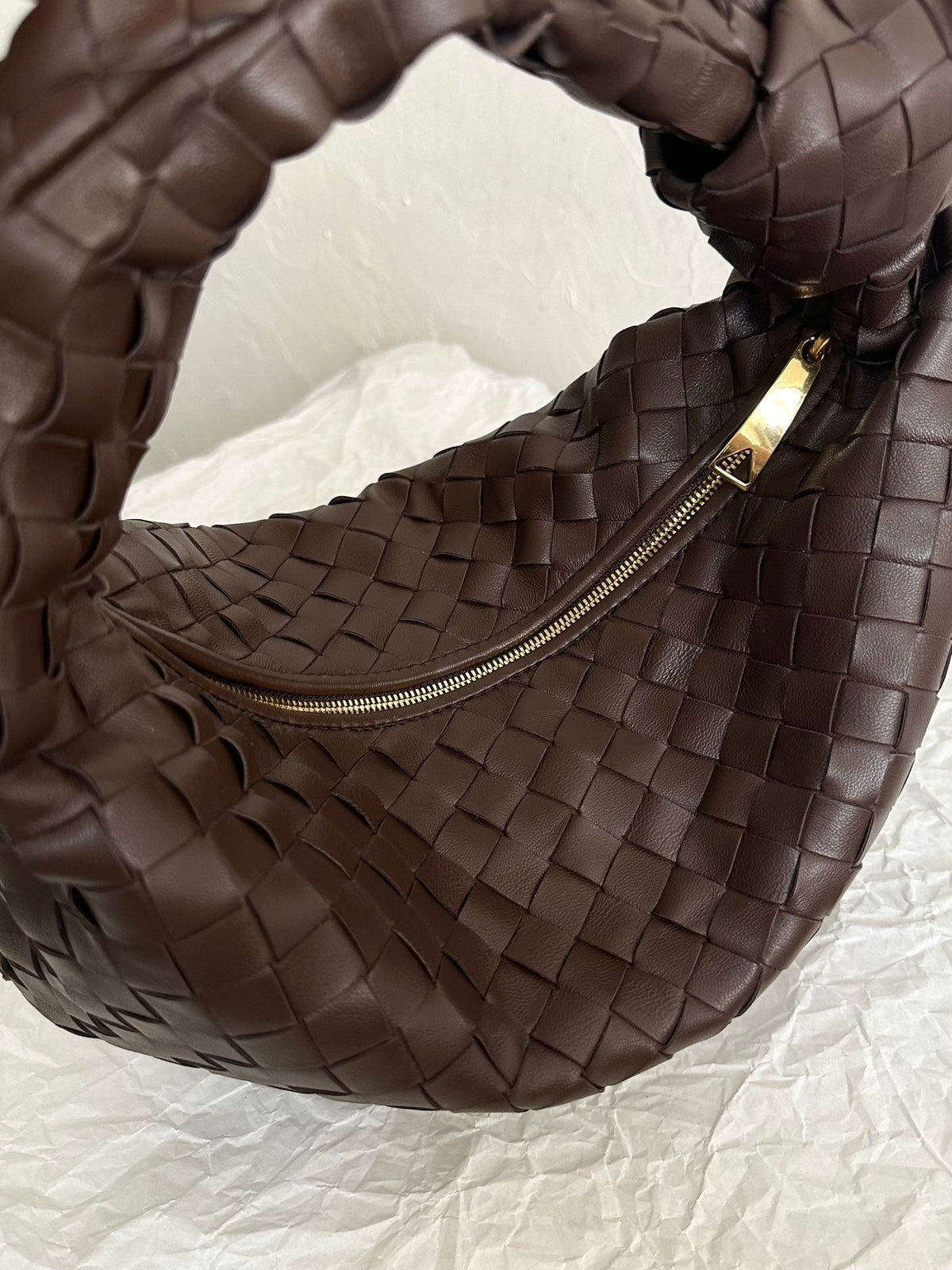 Bottega Veneta Teen Jodie 36cm Chocolate Suede Leather Bag