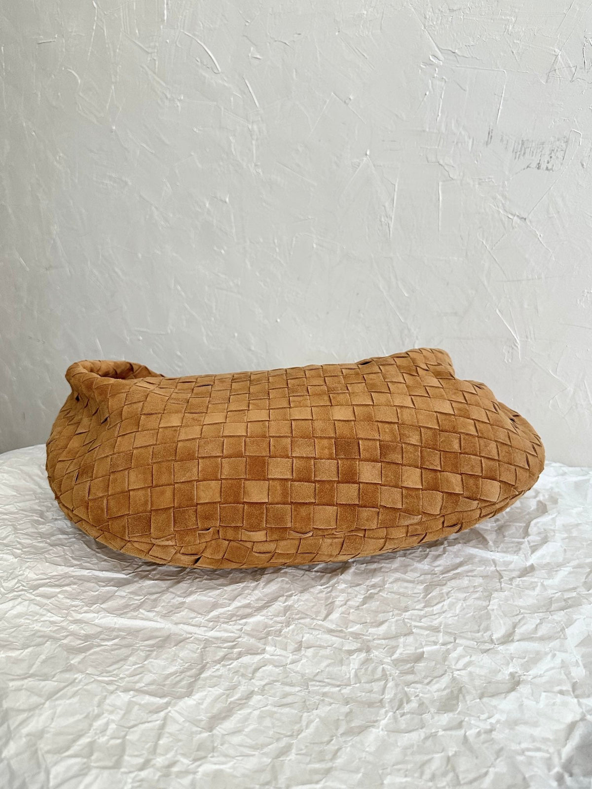 Bottega Veneta Small Jodie 48cm Brown Suede Leather Bag