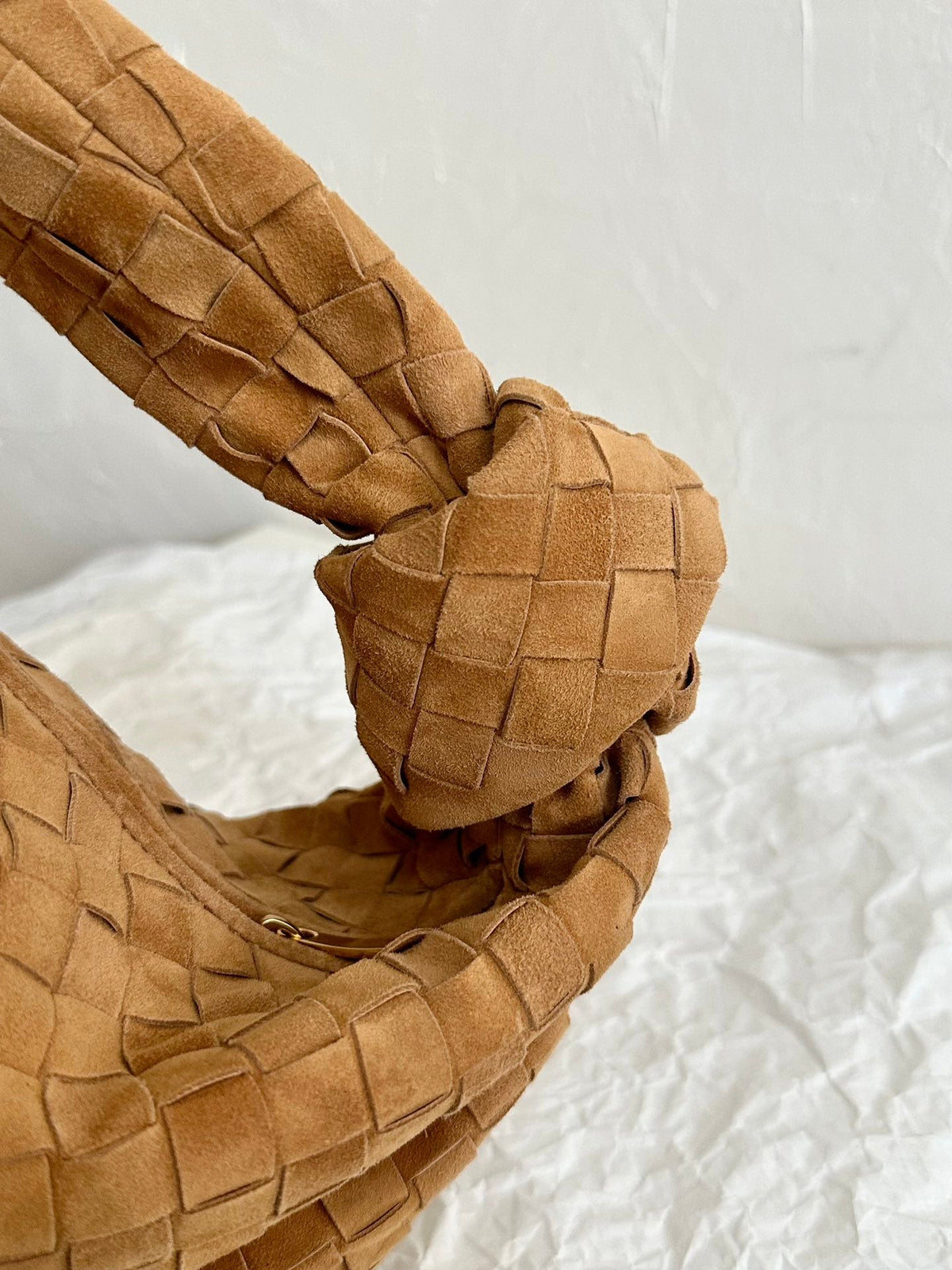 Bottega Veneta Teen Jodie 36cm Brown Suede Leather Bag