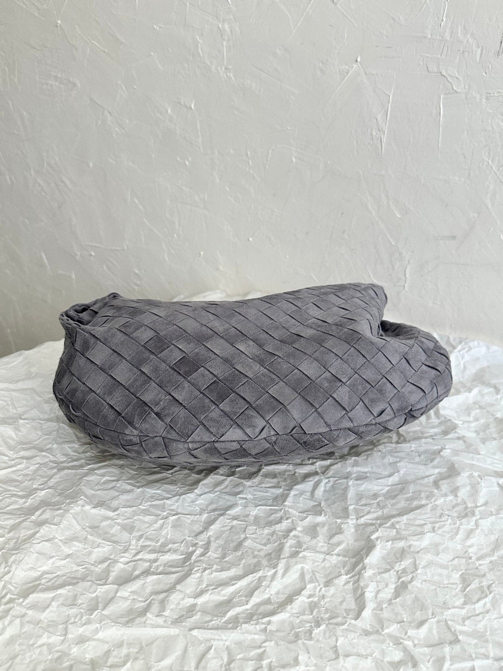 Bottega Veneta Teen Jodie 36cm Grey Suede Leather Bag