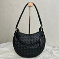 Bottega Veneta Bv Medium Gemelli 36cm Black Lambskin Leather Bag