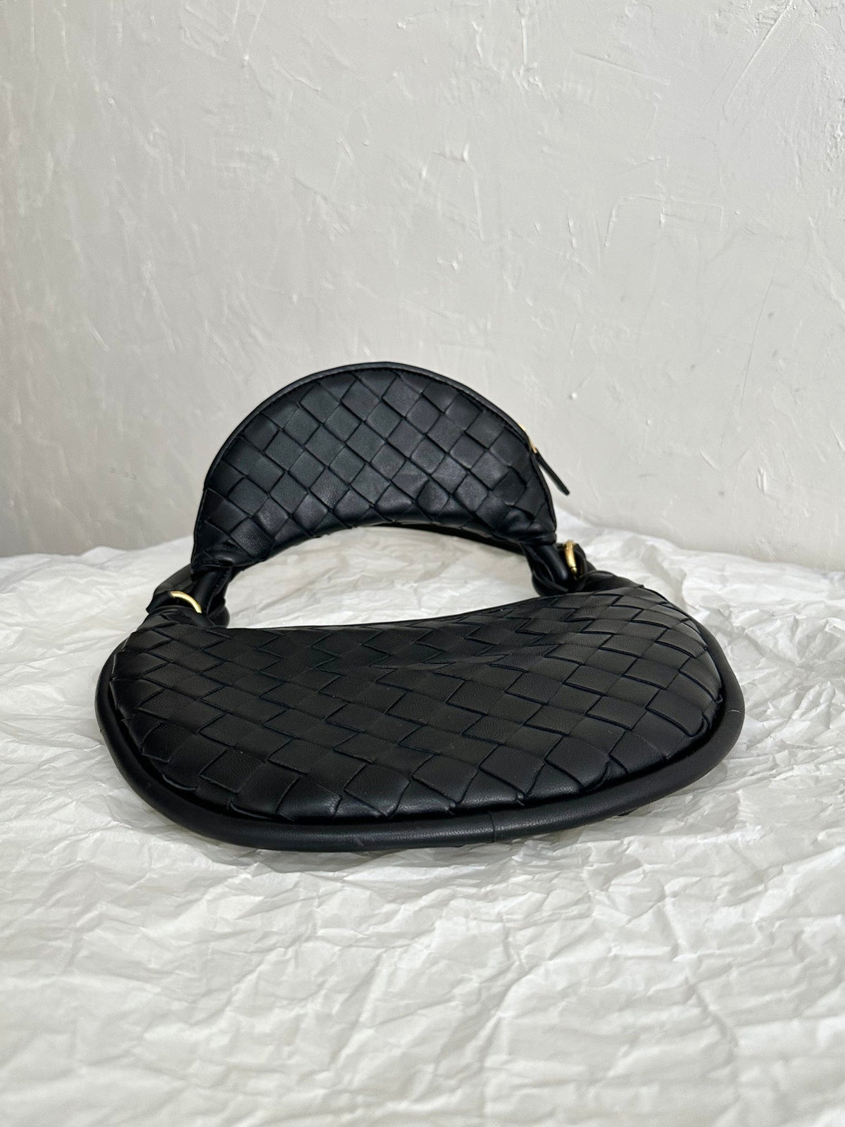 Bottega Veneta Bv Medium Gemelli 36cm Black Lambskin Leather Bag