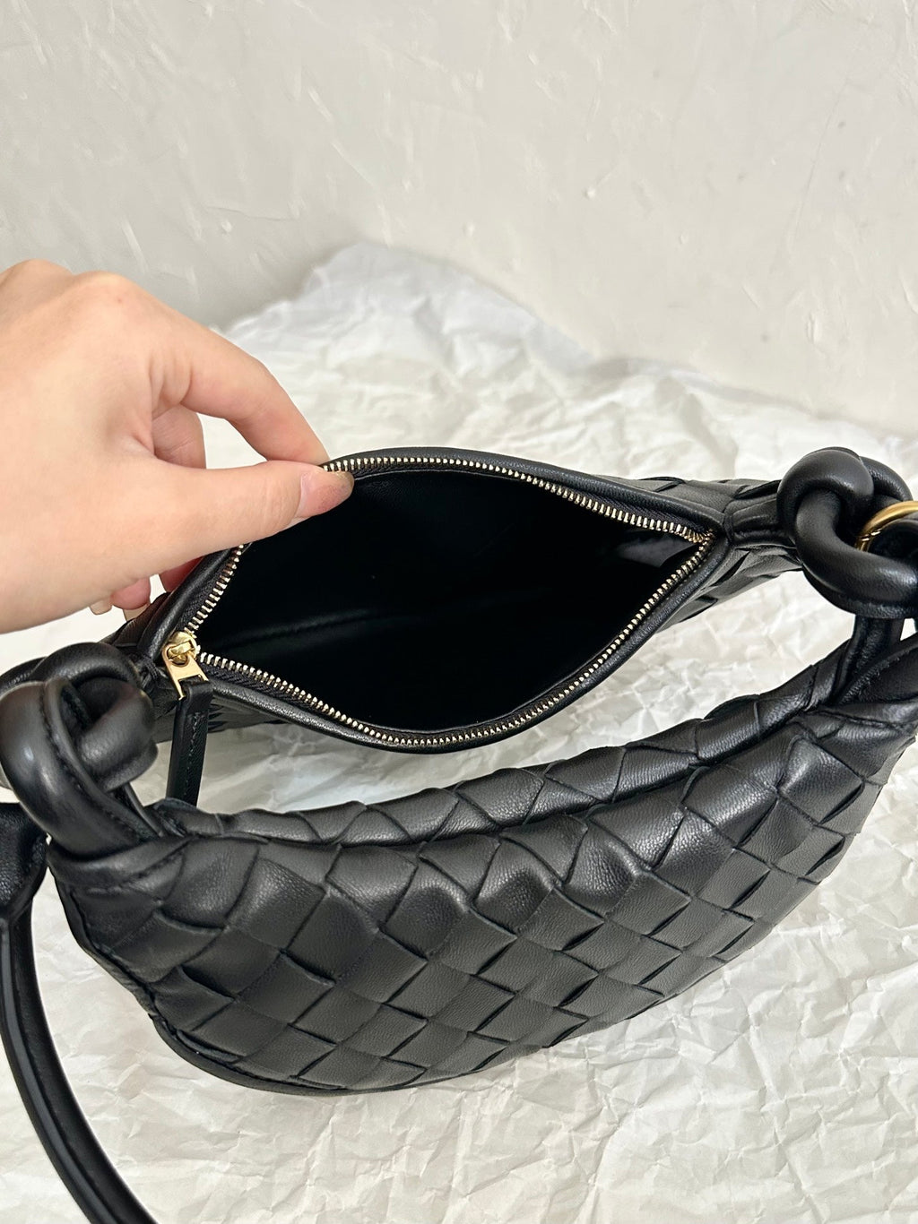 Bottega Veneta Bv Medium Gemelli 36cm Black Lambskin Leather Bag