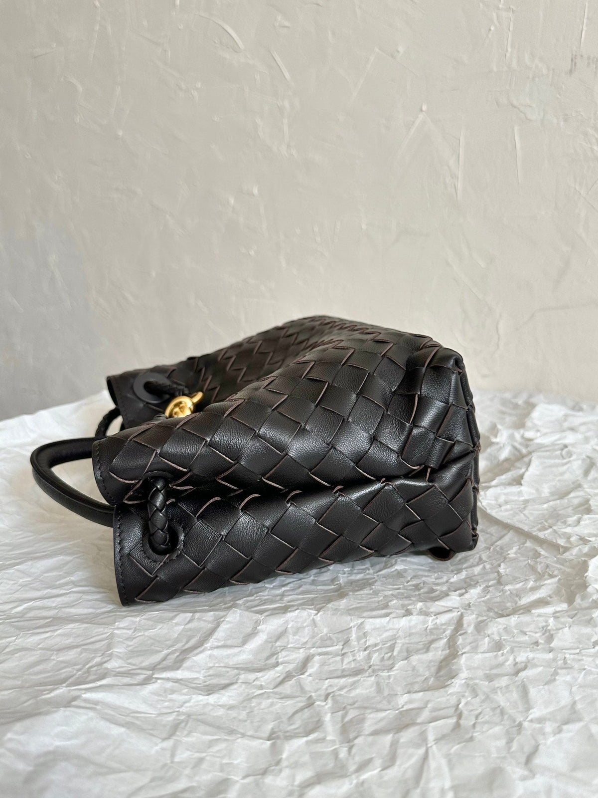 Bottega Veneta Small Andiamo 25cm Black Lambskin Bag