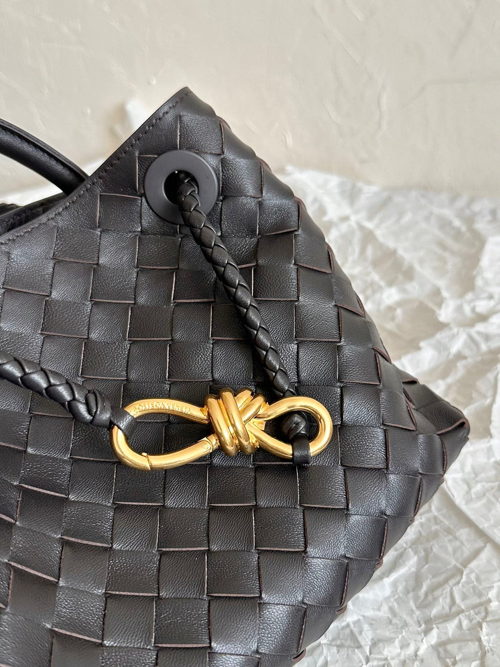 Bottega Veneta Small Andiamo 25cm Black Lambskin Bag