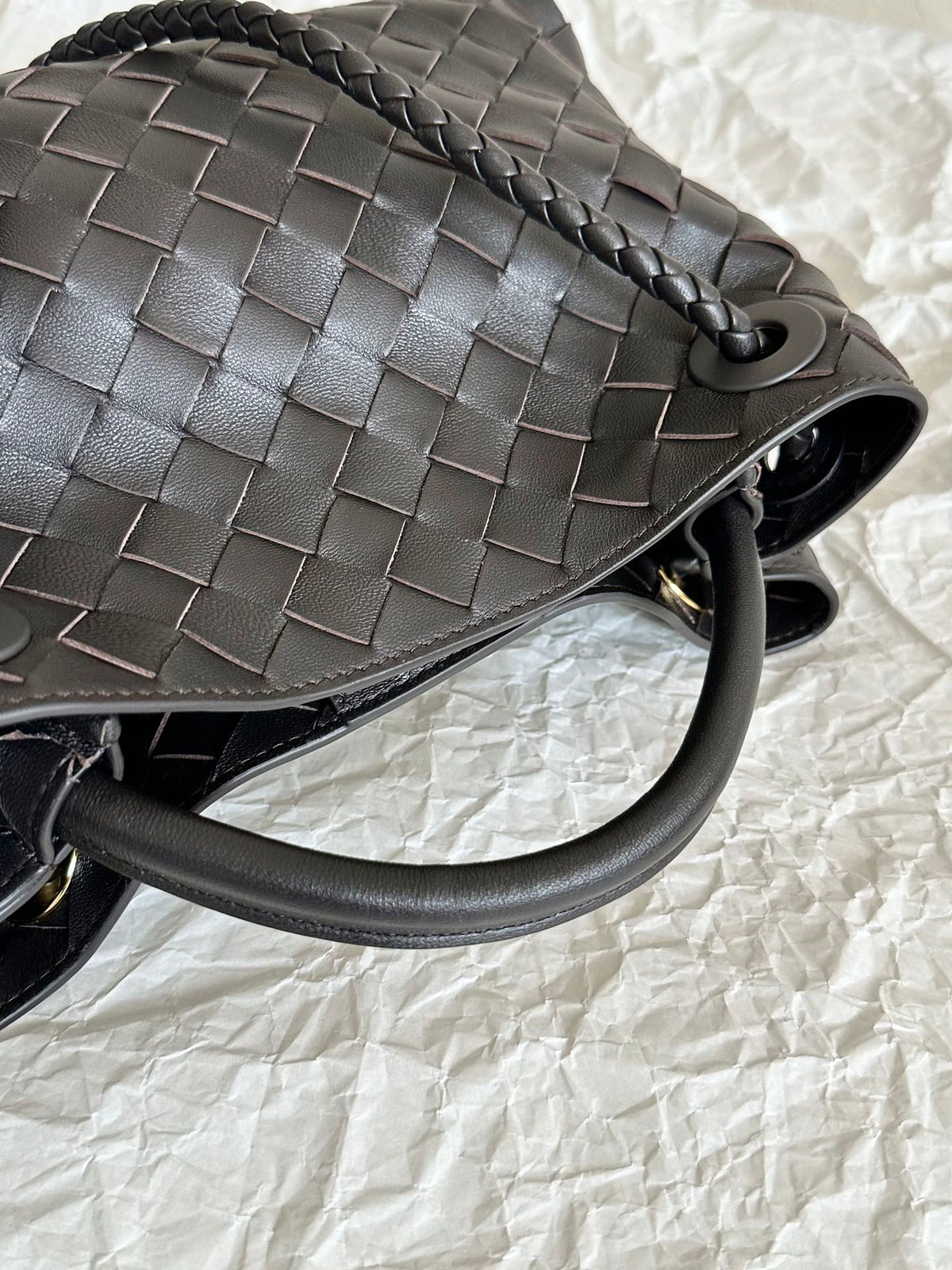 Bottega Veneta Small Andiamo 25cm Black Lambskin Bag