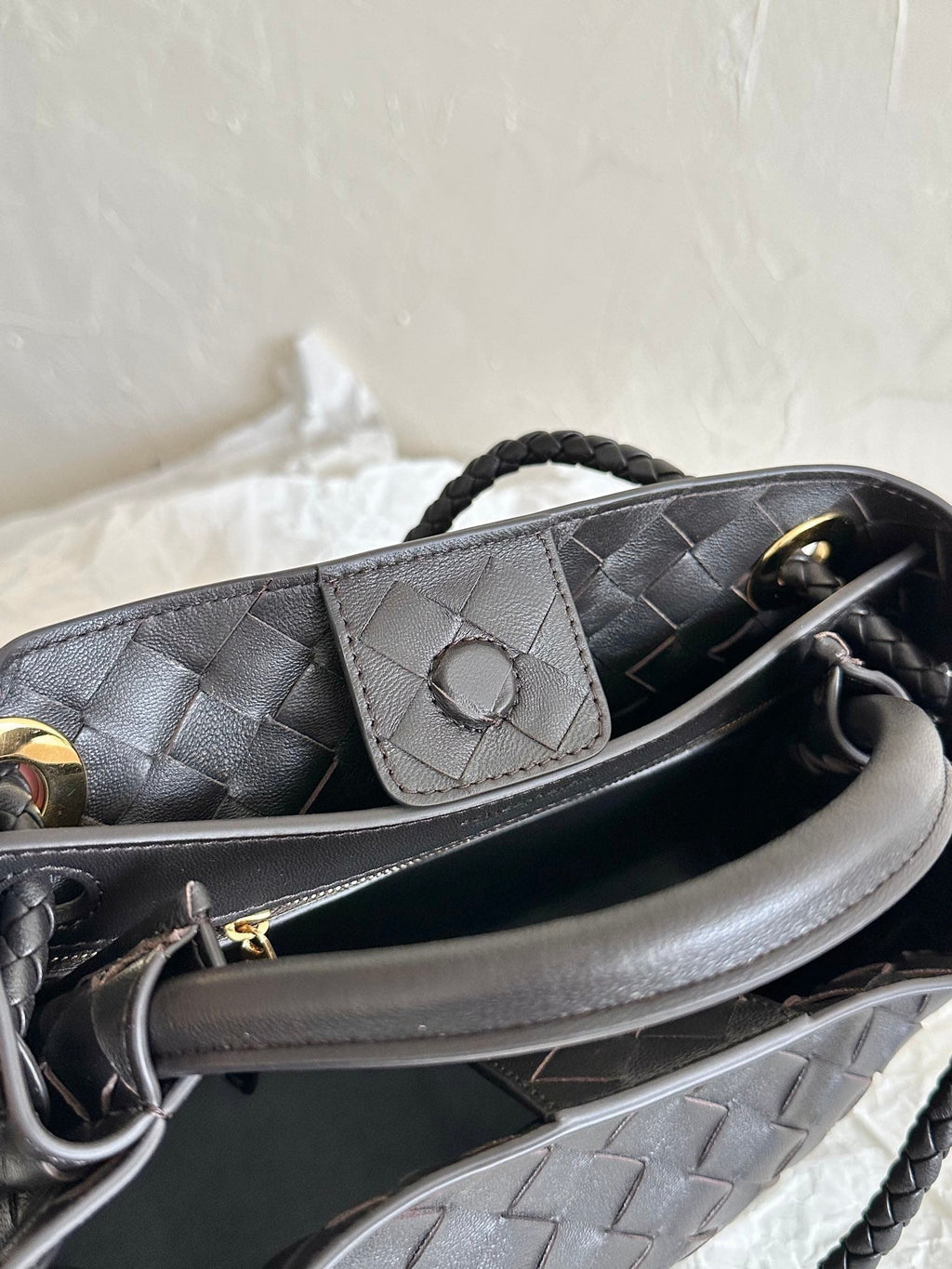 Bottega Veneta Small Andiamo 25cm Black Lambskin Bag
