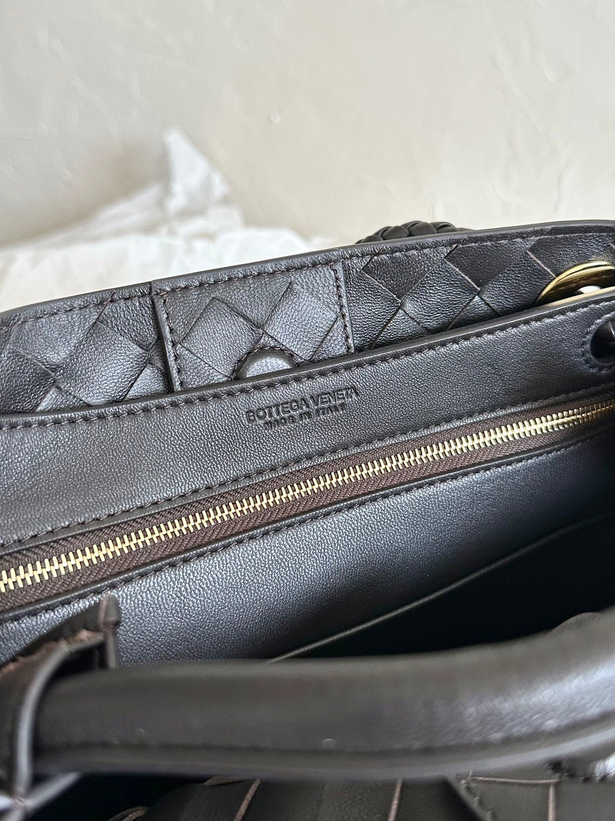 Bottega Veneta Small Andiamo 25cm Black Lambskin Bag