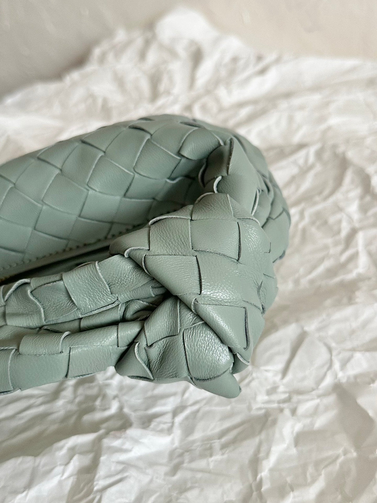 Bottega Veneta Mini Jodie 28cm Grey Lambskin Leather Bag