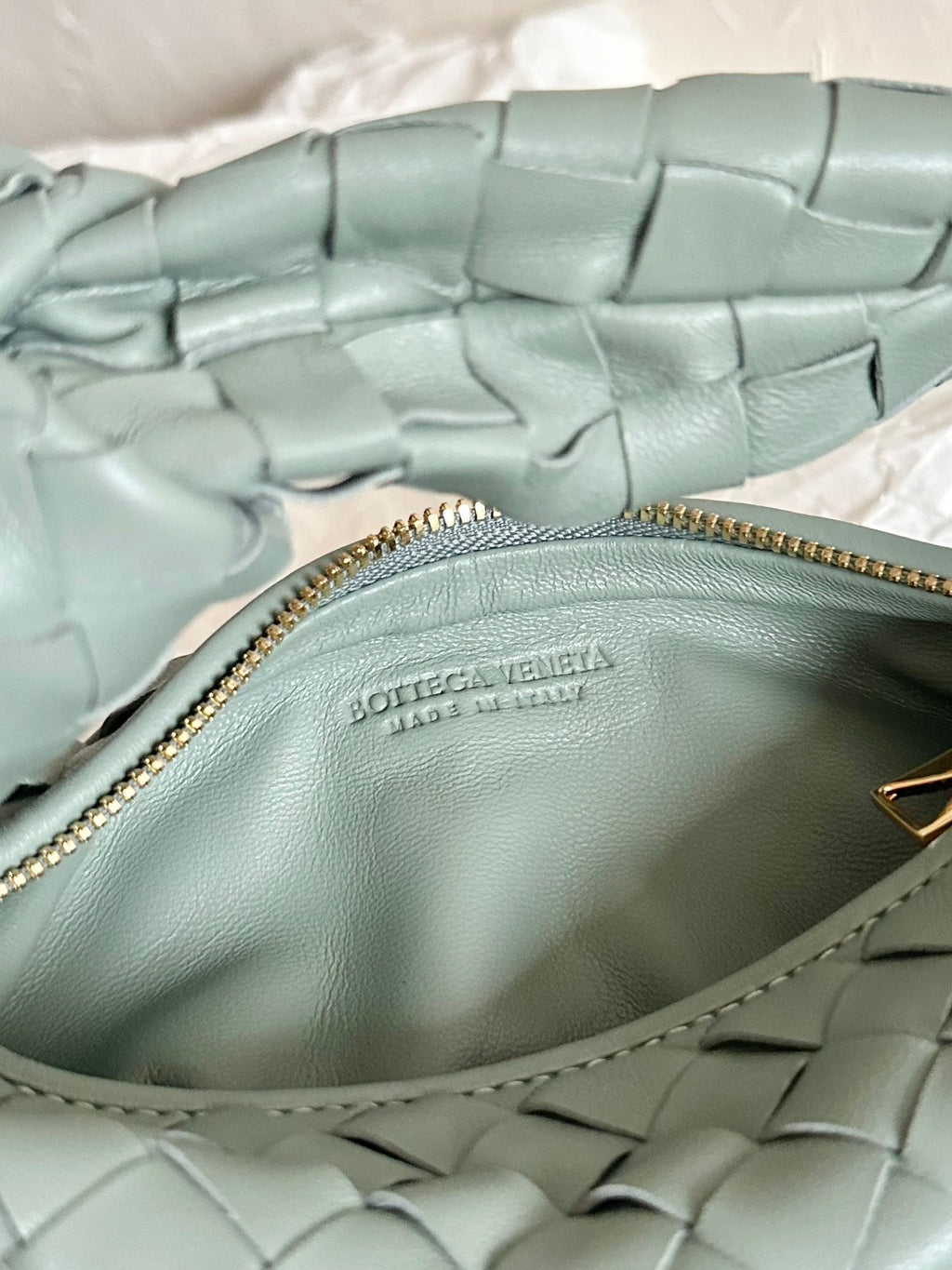 Bottega Veneta Mini Jodie 28cm Grey Lambskin Leather Bag
