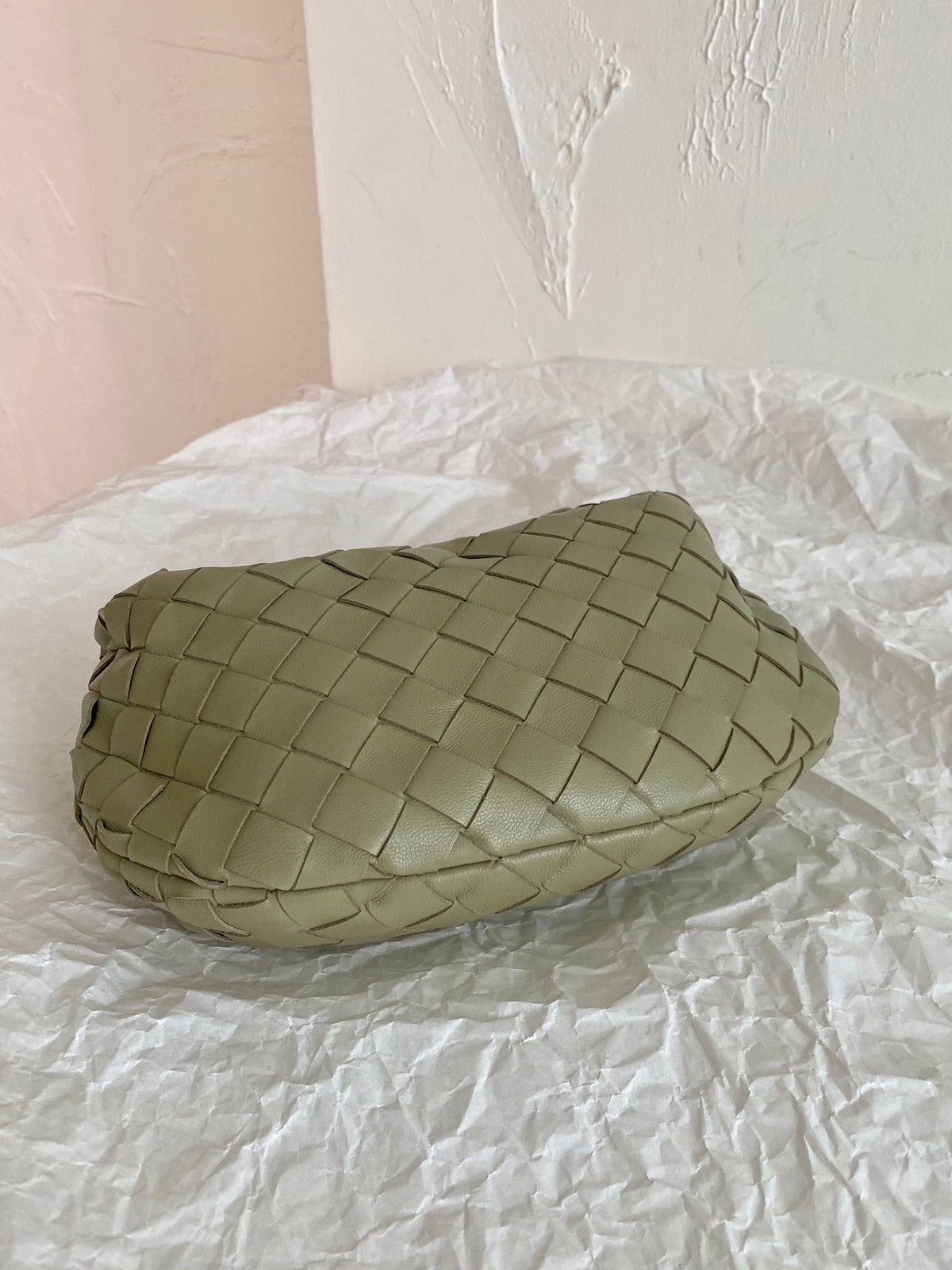 Bottega Veneta Mini Jodie 28cm Green Lambskin Leather Bag