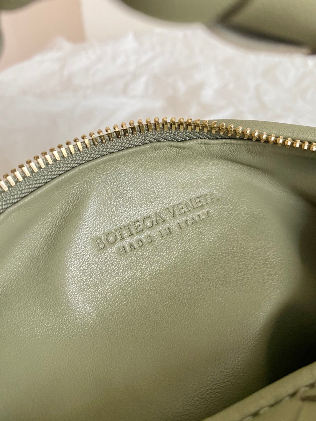 Bottega Veneta Mini Jodie 28cm Green Lambskin Leather Bag