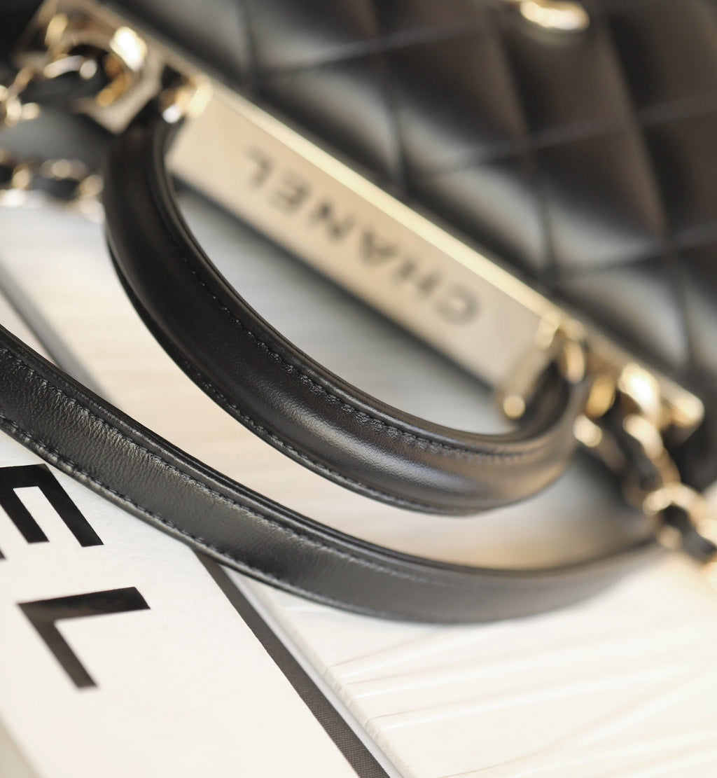 Chanel Trendy 20cm Black Lambskin Gold Hardware Bag