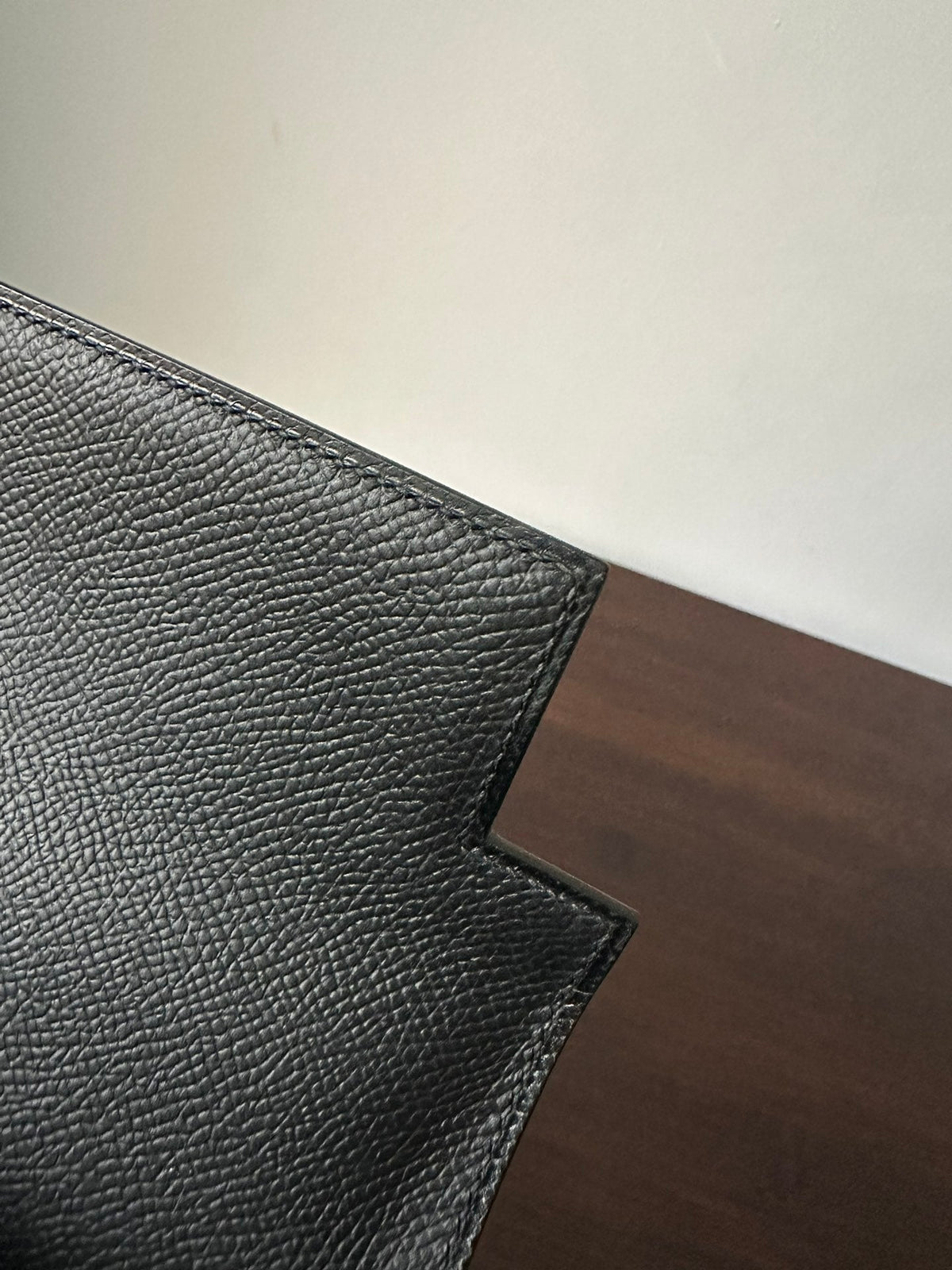 Hermes Kelly 25cm Black Epsom Silver Hardware Bag