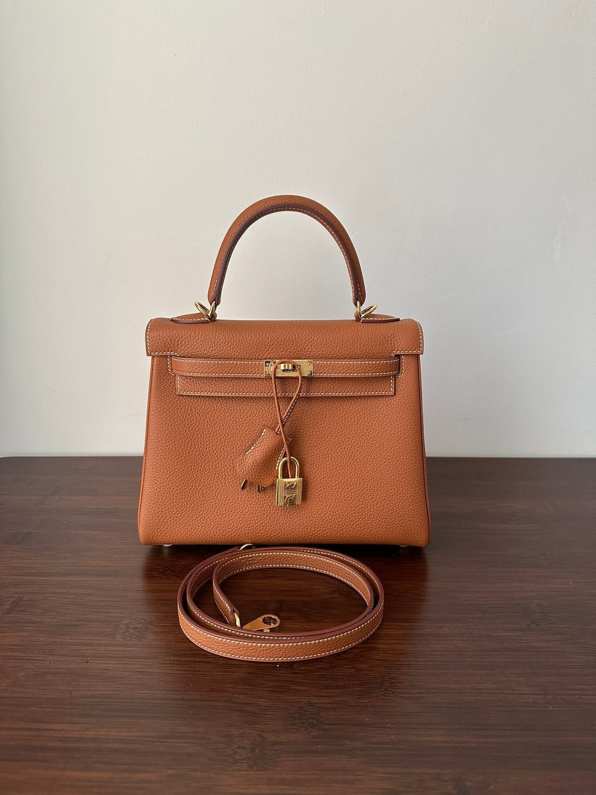 Hermes Kelly 25cm Gold Togo Gold Hardware Bag