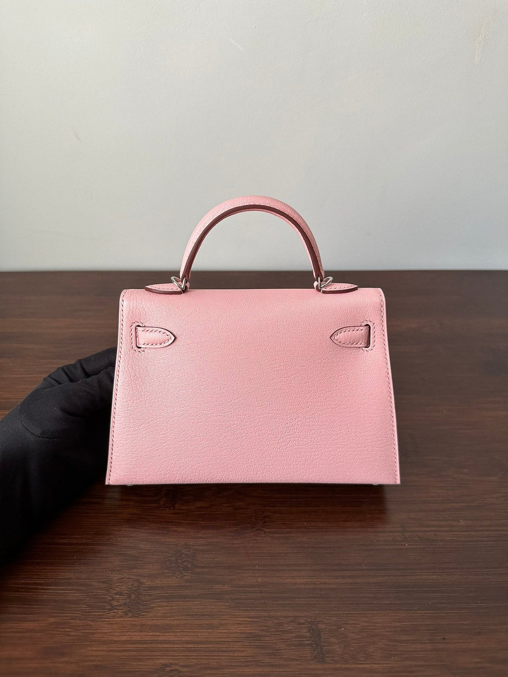 Hermes Kelly Mini 19 Pink Chevre Silver Hardware Bag
