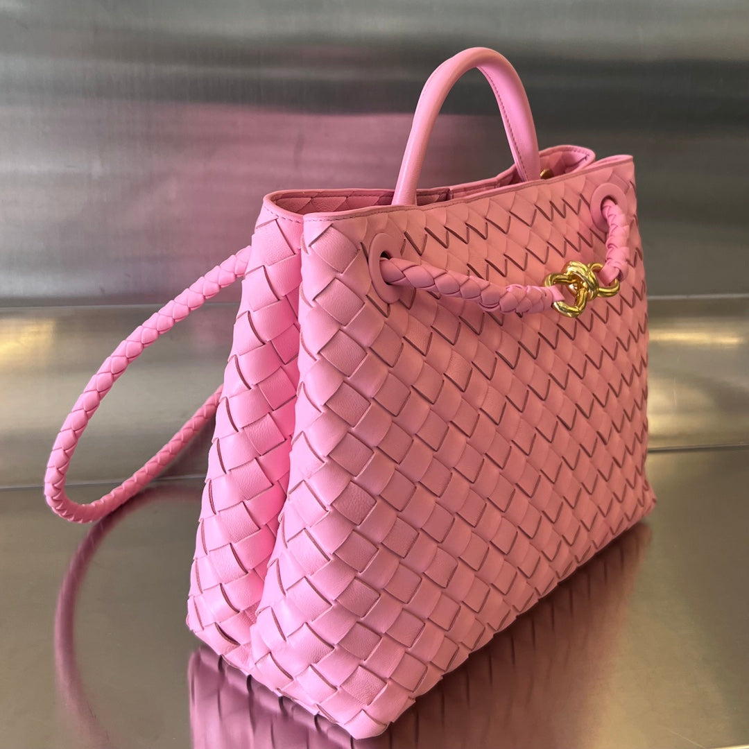 Bottega Veneta Medium Andiamo 32cm Pink Lambskin Bag