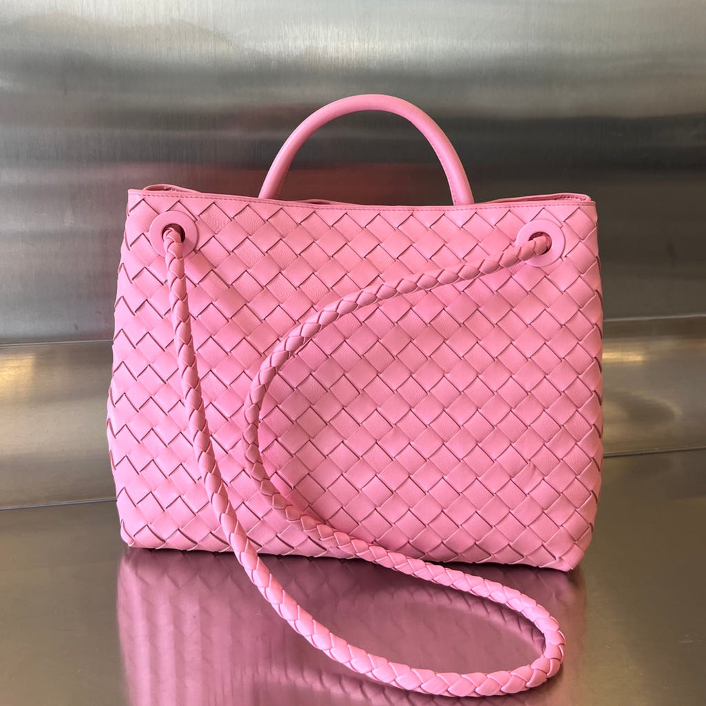 Bottega Veneta Medium Andiamo 32cm Pink Lambskin Bag