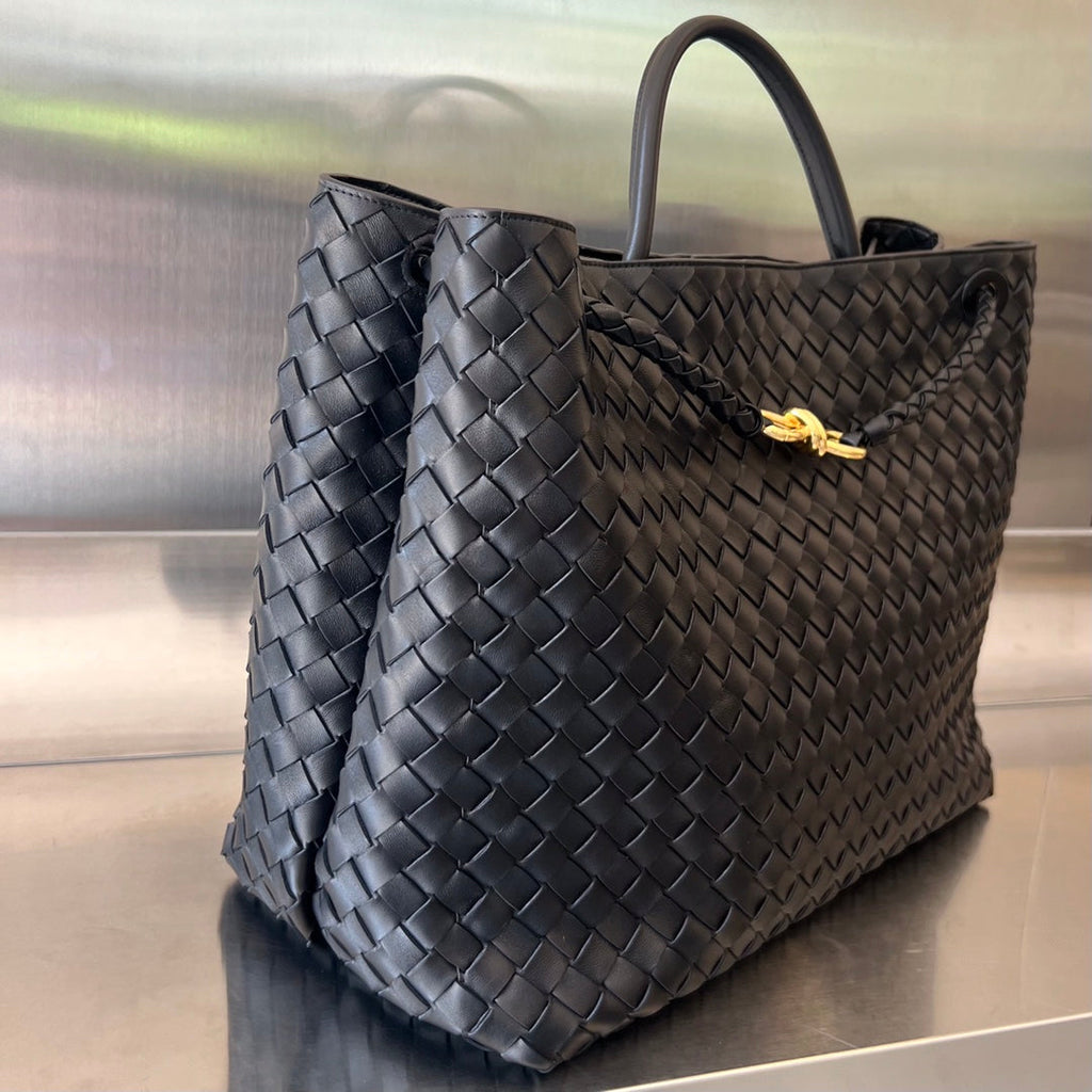 Bottega Veneta Large Andiamo 45cm Black Lambskin Bag