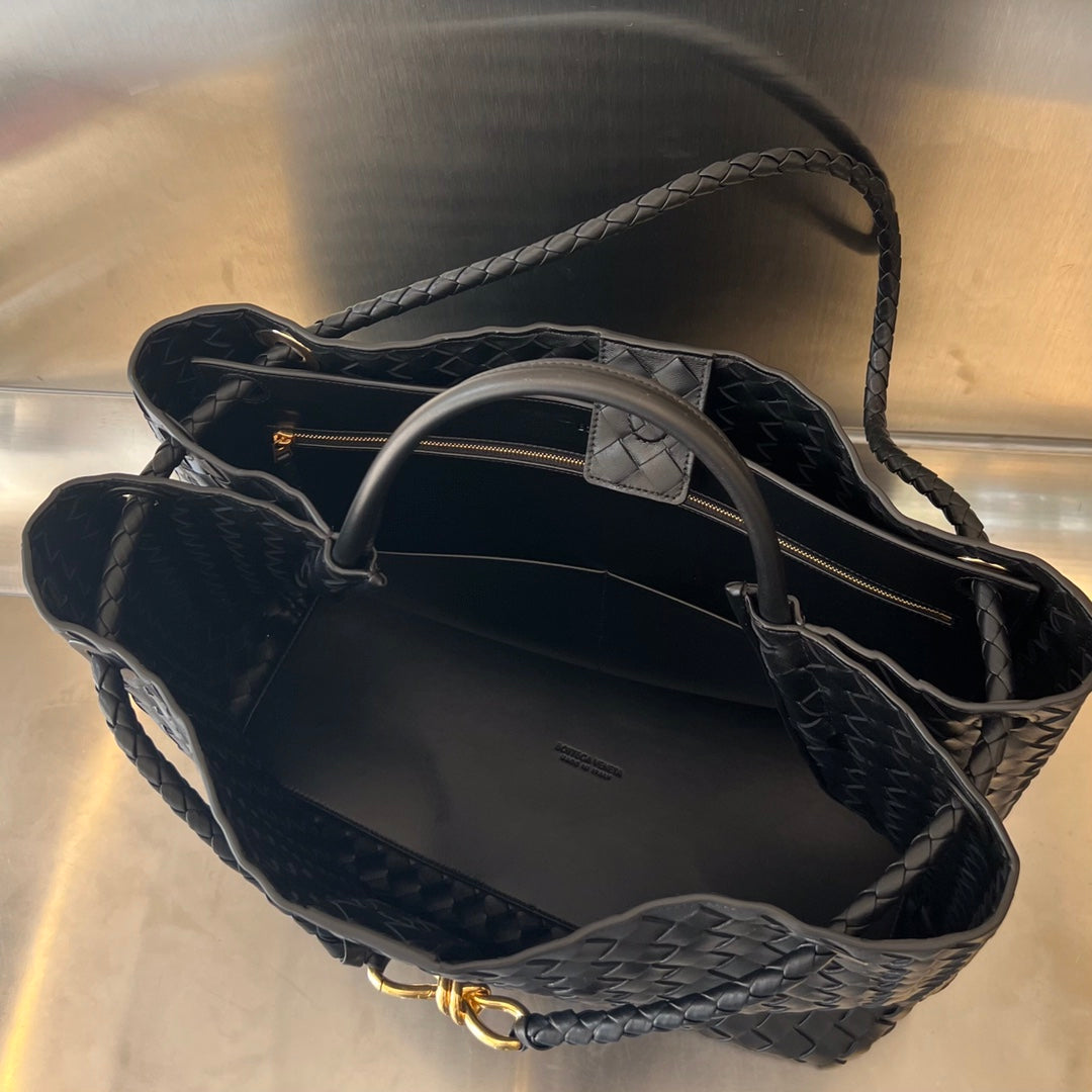 Bottega Veneta Large Andiamo 45cm Black Lambskin Bag