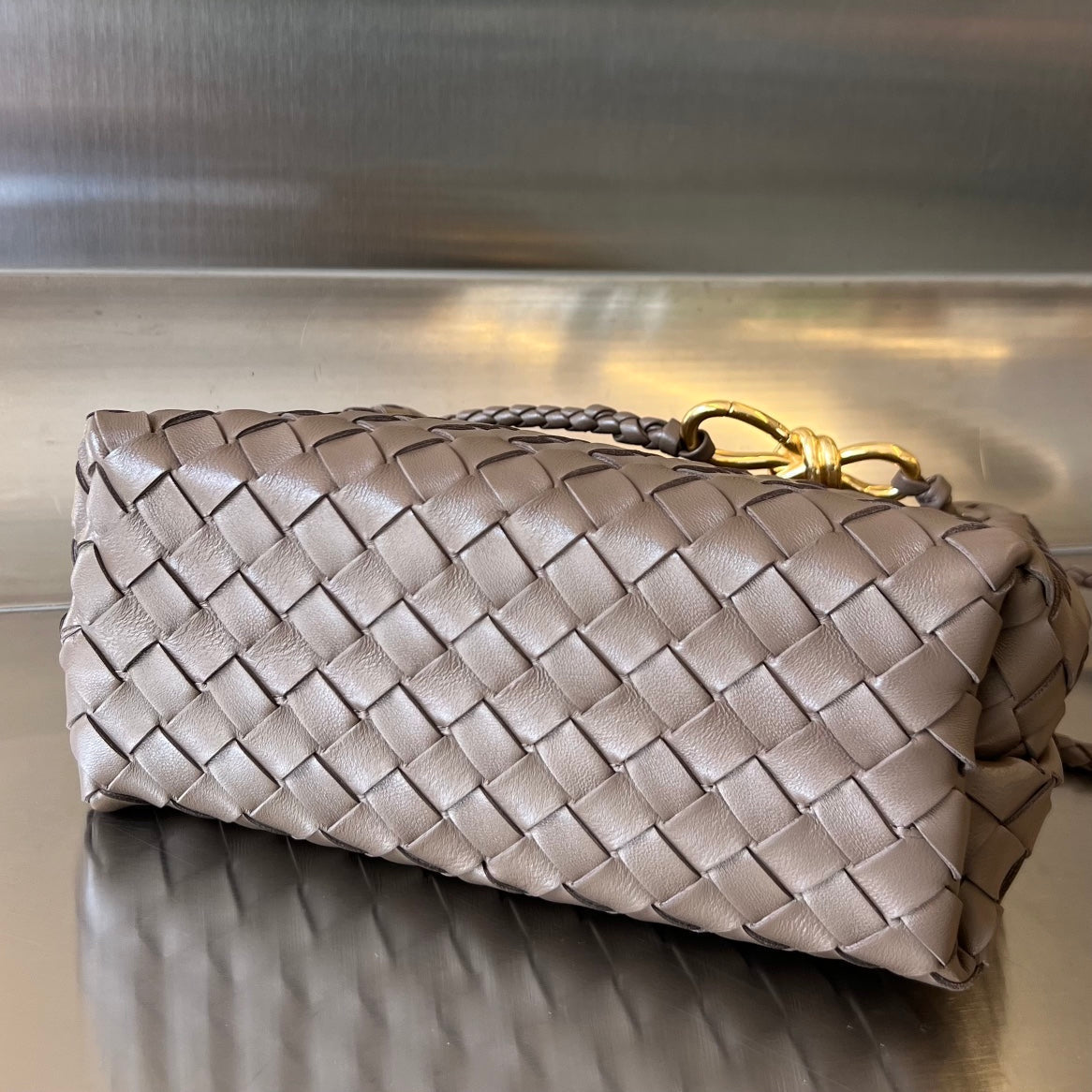 Bottega Veneta Small Andiamo 25cm Chocolate Lambskin Bag