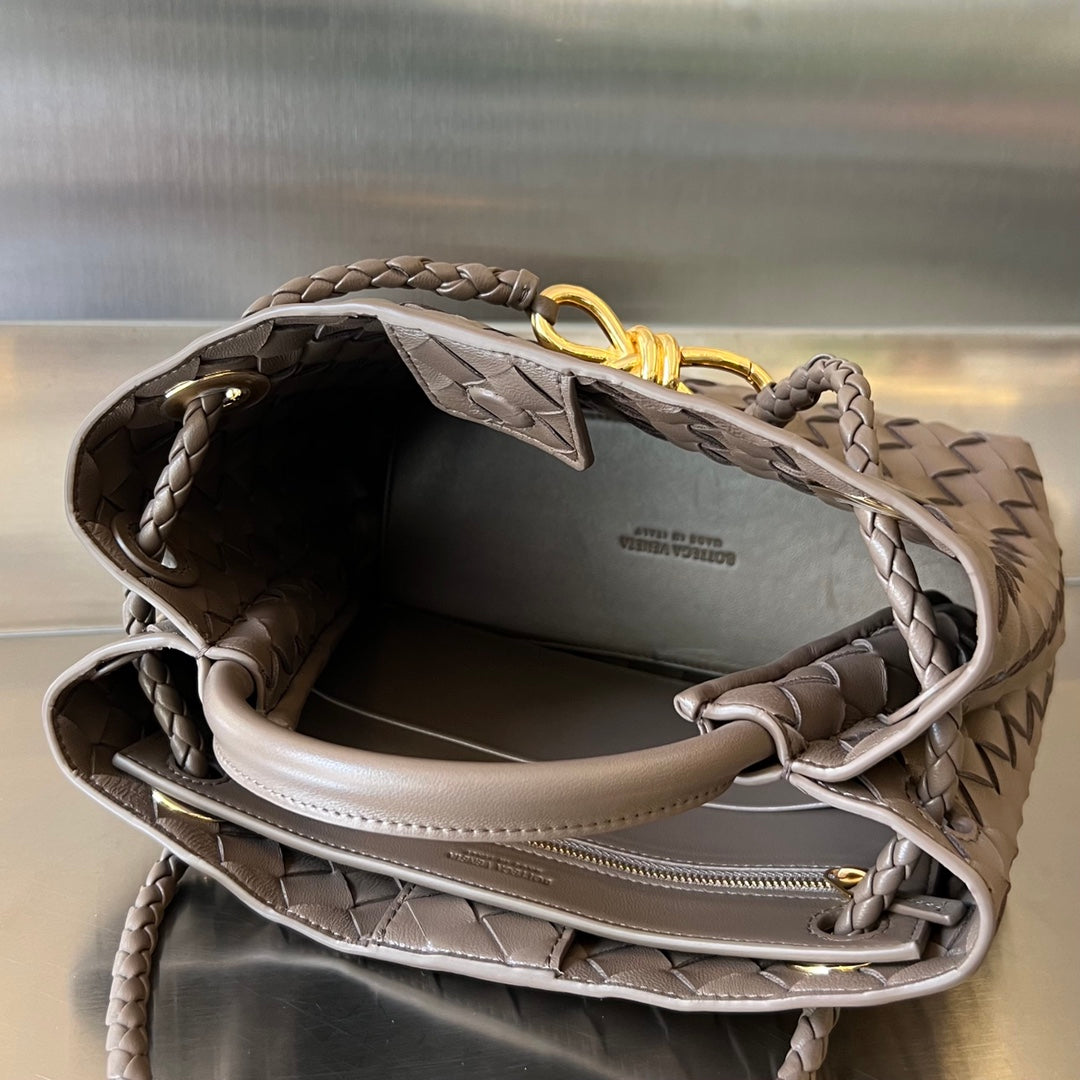 Bottega Veneta Small Andiamo 25cm Chocolate Lambskin Bag